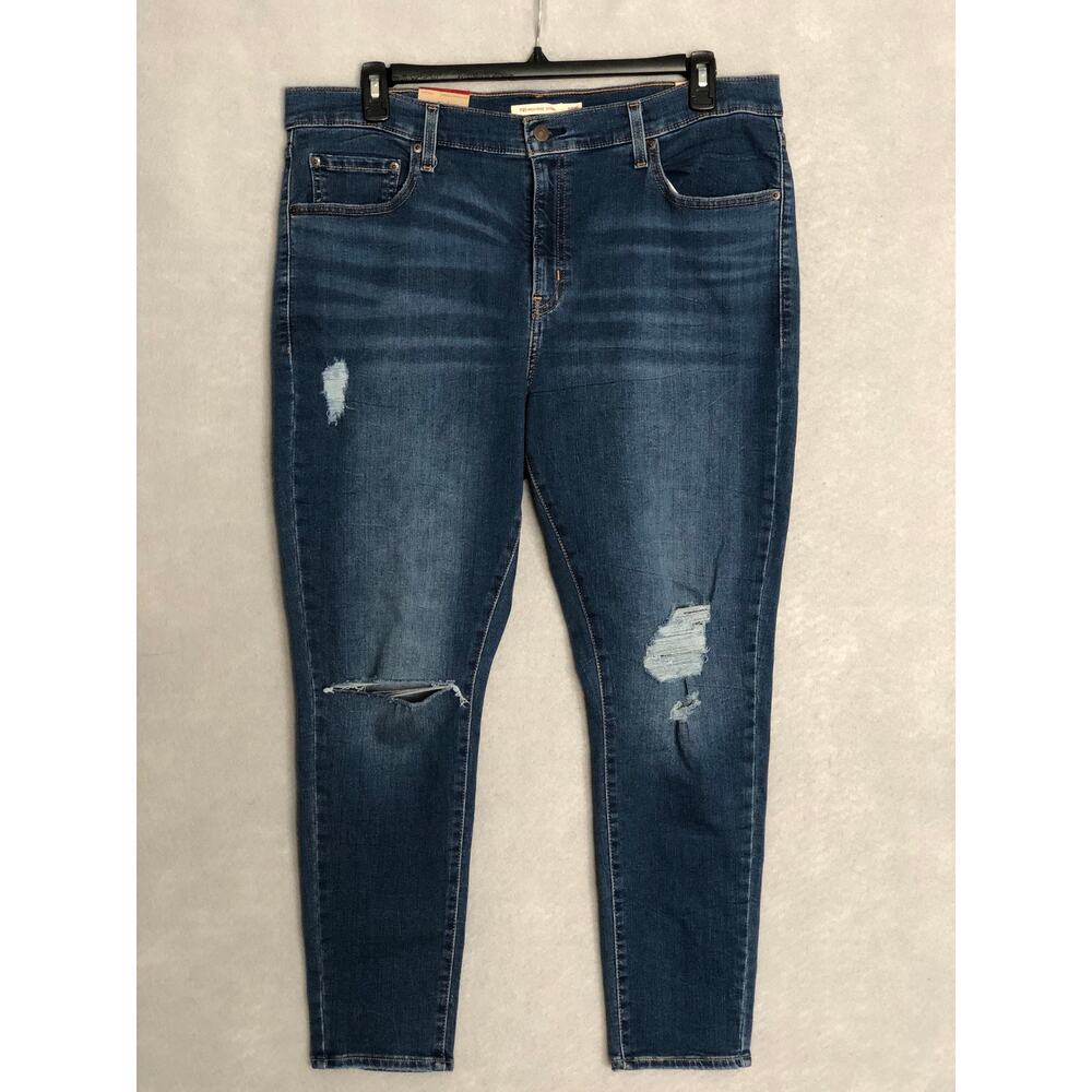 Levi's 721 Skinny Jeans Women's 18W High Rise Distressed NEW